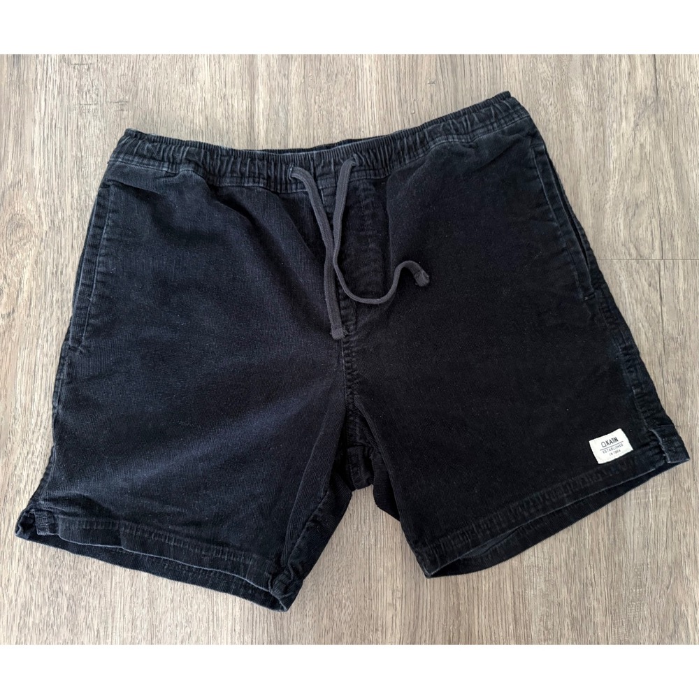 Katin Black Corduroy Drawstring Shorts Men's Casual Surf Beach Size Medium